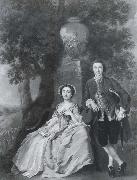 Francis Hayman Portrait of Mr and Mrs George Rogers oil painting